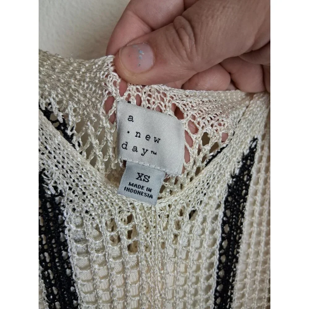 NWT A New Day Dress Knit Boho Business Casual Maxi Cream Size XS - Picture 3 of 5